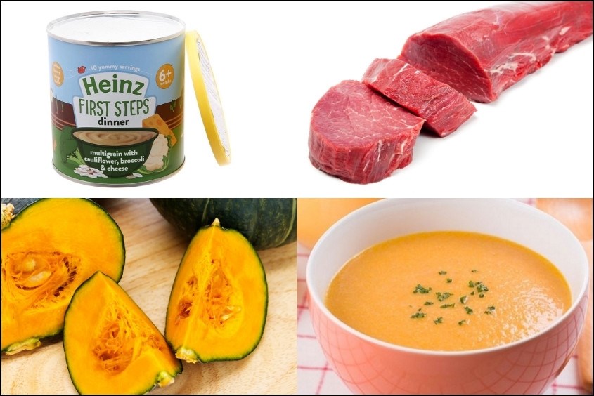 Cách nấu bột ăn dặm với thịt bò và bí đỏ