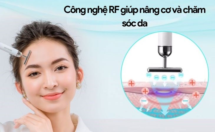 Máy massage mặt cải thiện tuần hoàn máu Lifetrons EM-500 với công nghệ RF giúp cải thiện da chảy xệ và lão hoá