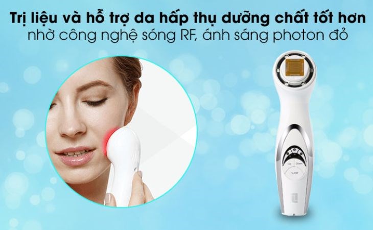 Công nghệ RF trong máy massage mặt nâng cơ và tái tạo da chuyên sâu Lifetrons RF-700 giúp trị liệu và hỗ trợ da hấp thụ dưỡng chất tốt