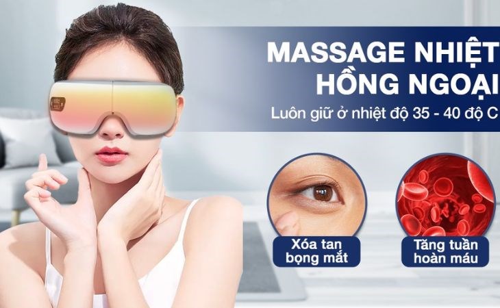 Máy Massage Mắt Fuji Luxury FJ S650 giúp bạn xóa tan nỗi lo về bọng mắt