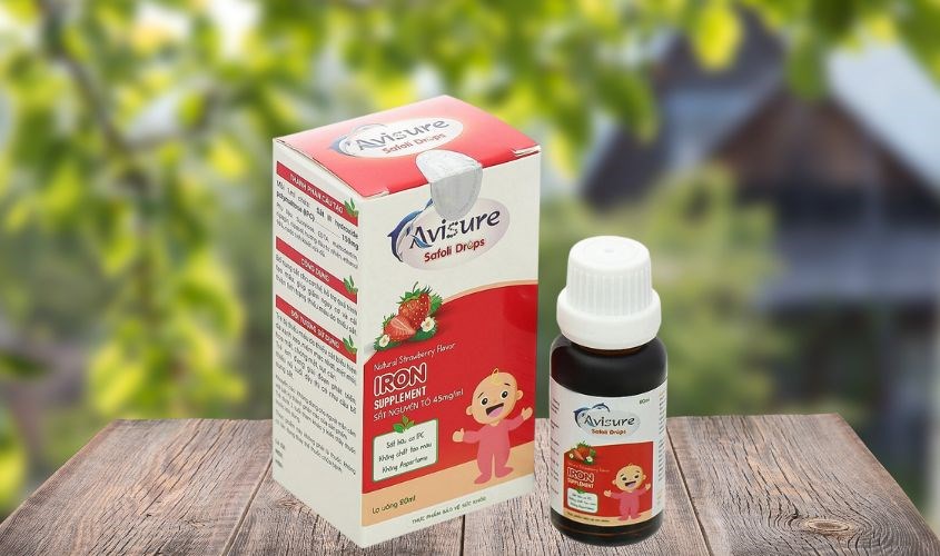 Siro Avisure Safoli bổ sung sắt, hỗ trợ tạo máu 20 ml (từ 0 tháng)