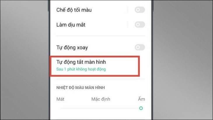 Cho màn hình sáng liên tục trong 60 phút, sau đó kiểm tra lại tình trạng pin