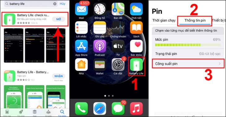  Mở ứng dụng Battery Life để kiểm tra tình trạng pin OPPO