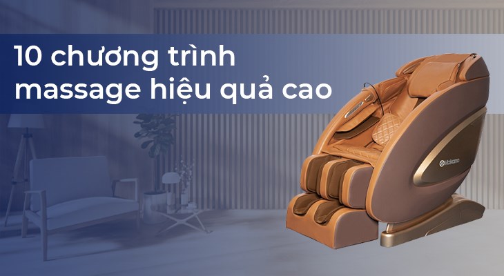 10 chương trình massage của ghế massage Makano MKGM-20001 sẽ đáp ứng tốt nhu cầu của các thành viên trong gia đình
