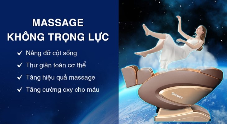 Tính năng massage không trọng lực sẽ mang lại trạng thái cân bằng cùng cảm giác dễ chịu, thư giãn cho người dùng