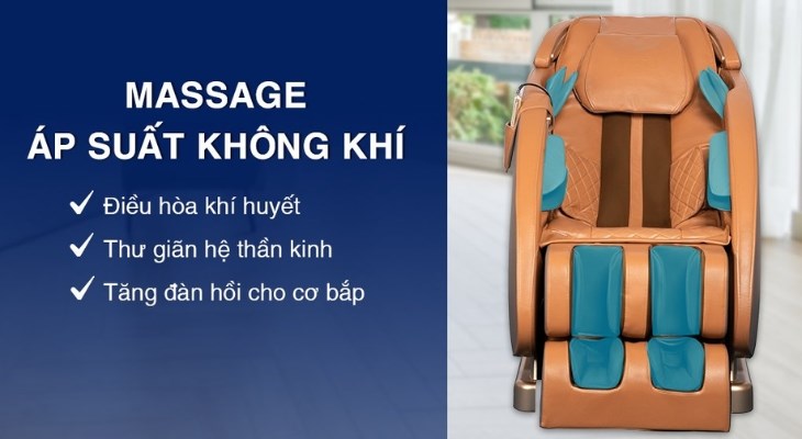 Công nghệ massage áp lực không khí của ghế massage Makano MKGM-20001 giúp xoa dịu nhanh mọi cơn đau nhức