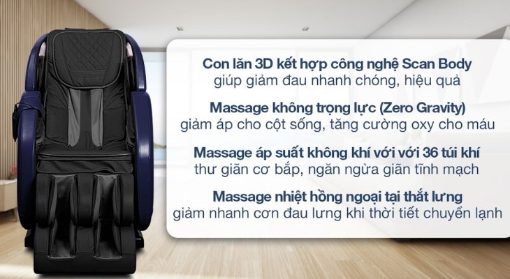 Sử dụng ghế massage Makano MKGM-10003 30 phút mỗi ngày sẽ mang lại rất nhiều lợi ích cho sức khỏe của người dùng Sử dụng ghế massage Makano MKGM-10003 30 phút mỗi ngày sẽ mang lại rất nhiều lợi ích cho sức khỏe của người dùng
