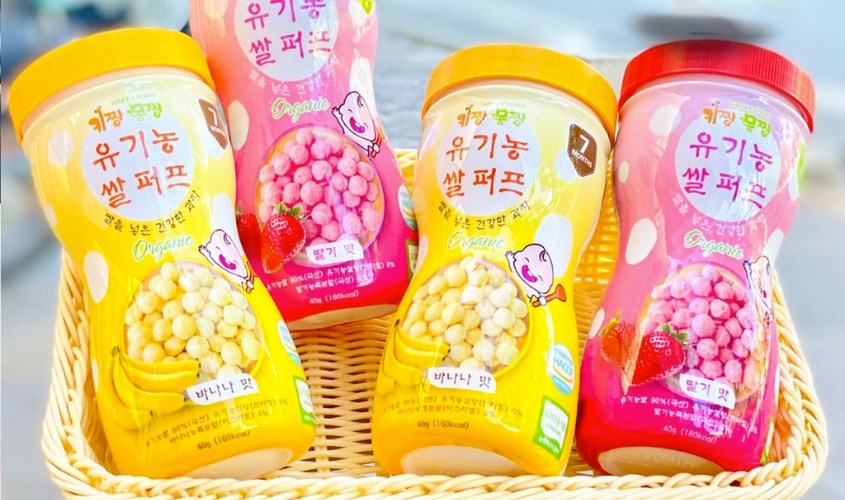 Thương hiệu bánh ăn dặm Happy Food đến từ Hàn Quốc