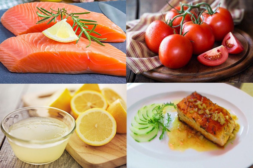 Cá hồi sốt bơ tỏi cho bé giúp bổ sung omega 3