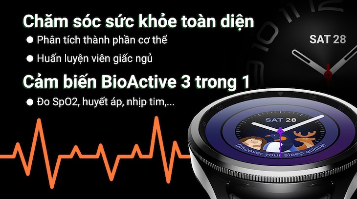 Galaxy Watch6 sở hữu các tính năng sức khỏe quen thuộc