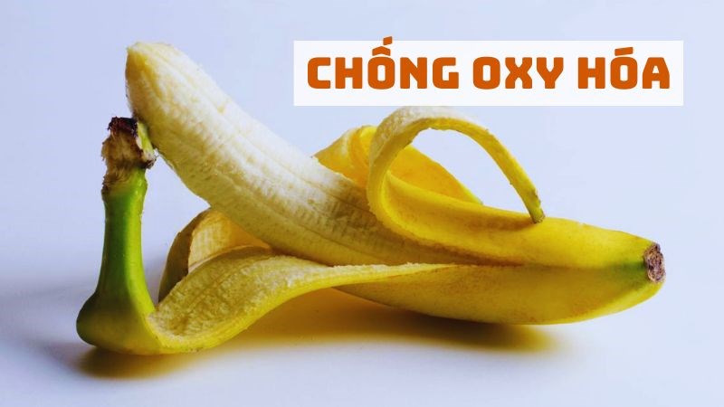 Chuối chứa các chất chống oxy hóa bảo vệ tế bào khỏi các gốc tự do gây hại