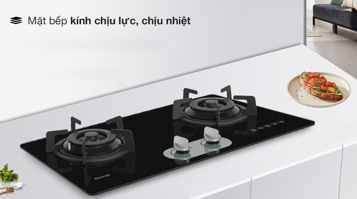 Mặt bếp ga âm Rinnai RVB-220G(BG) làm từ kính cường lực, chịu nhiệt, chịu va đập hiệu quả Mặt bếp ga âm Rinnai RVB-220G(BG) làm từ kính cường lực, chịu nhiệt, chịu va đập hiệu quả