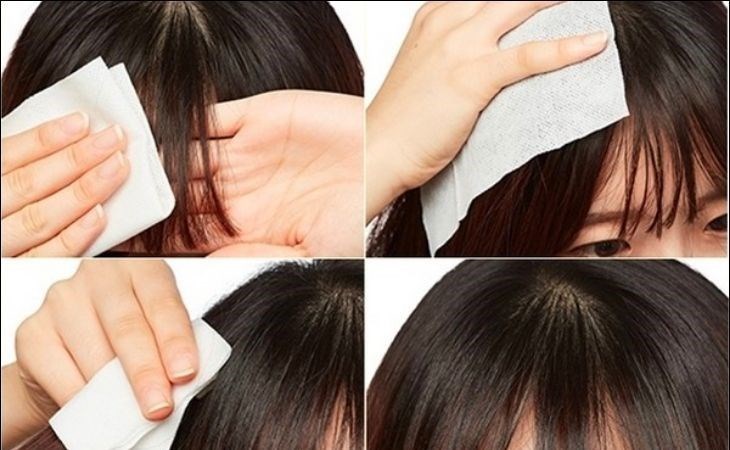 Drying hair with paper helps increase absorption efficiency