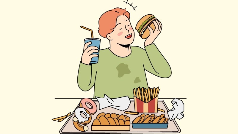 Người bệnh mắc chứng cuồng ăn có biểu hiện ăn uống vô độ Người bệnh mắc chứng cuồng ăn có biểu hiện ăn uống vô độ