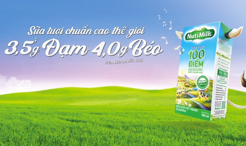NutiMilk sử dụng 100% nguồn sữa từ New Zealand