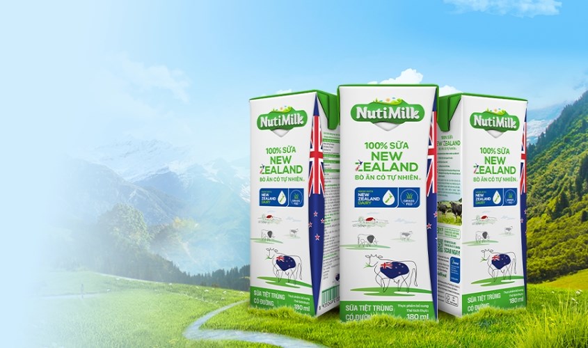 Sữa NutiMilk New Zealand có đường