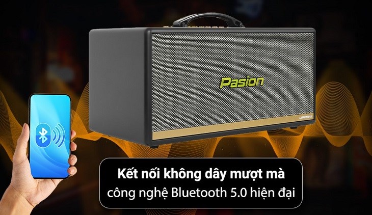 Loa Pasion có thể kết nối điện thoại để hỗ trợ bạn phát nhạc từ xa nhanh chóng