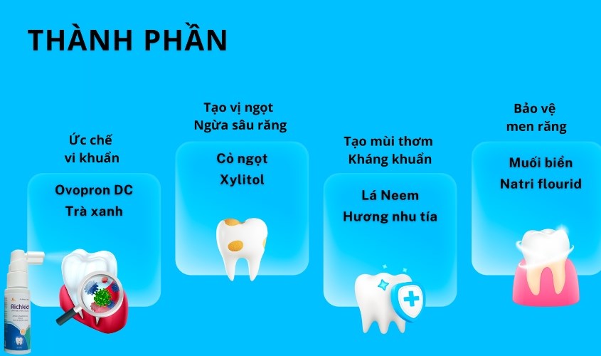 Trong sản phẩm có các thành phần an toàn và lành tính dành cho bé