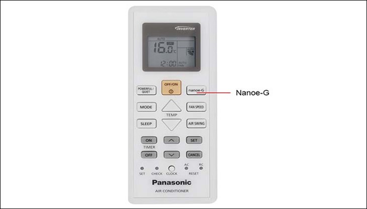 Kích hoạt công nghệ Nanoe-G trên điều hòa Panasonic chỉ cần nhấn nút nanoe-G