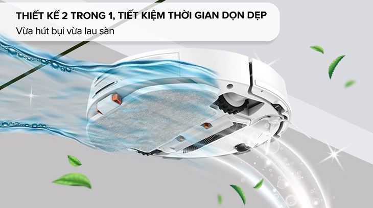 Bạn hãy tháo dải bảo vệ ra khỏi robot hút bụi lau nhà Xiaomi Vacuum S10 để máy làm việc được vận hành trơn tru