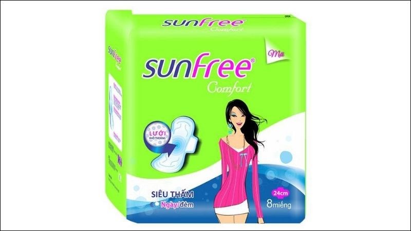 Băng vệ sinh Sunfree siêu thấm, chống tràn,mềm mại thoải mái