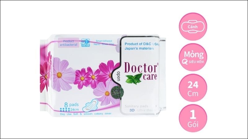 Băng vệ sinh Doctor care siêu mỏng nhẹ, thấm hút, chống tràn, kháng khuẩn