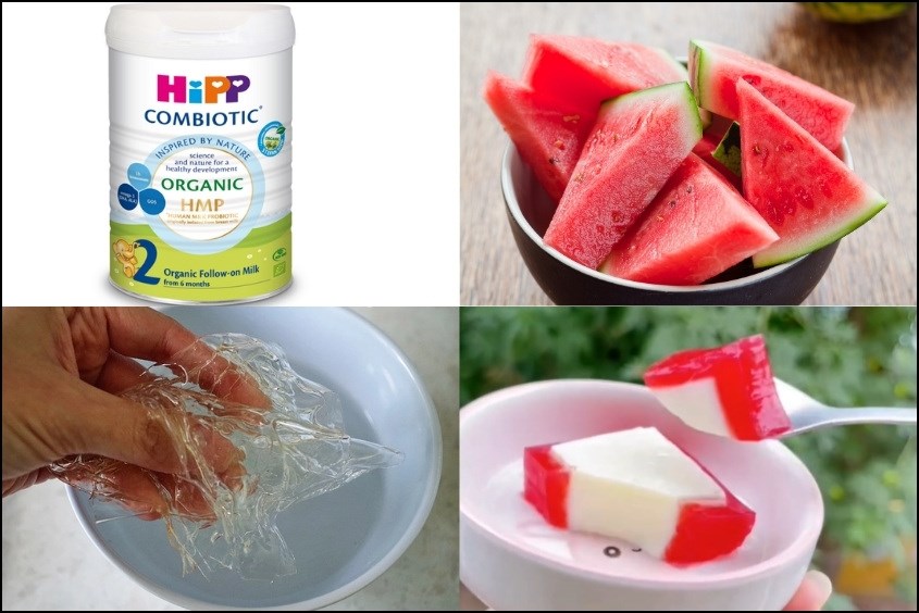 Cách làm pudding dưa hấu cho bé ăn dặm đơn giản nhất