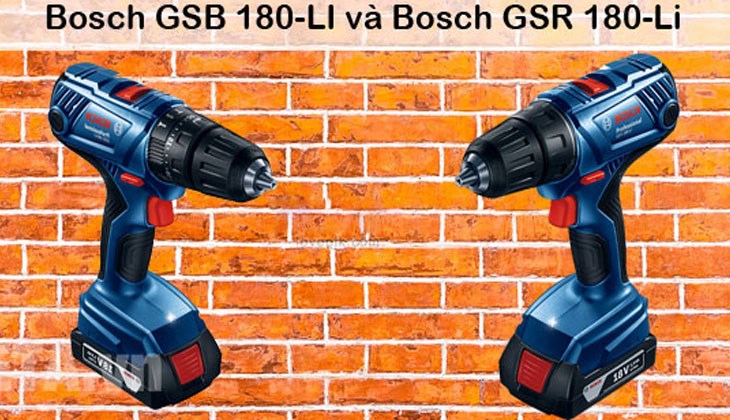 Điểm khác nhau giữa hai máy khoan pin Bosch GSB 180-LI và Bosch GSR 180-Li