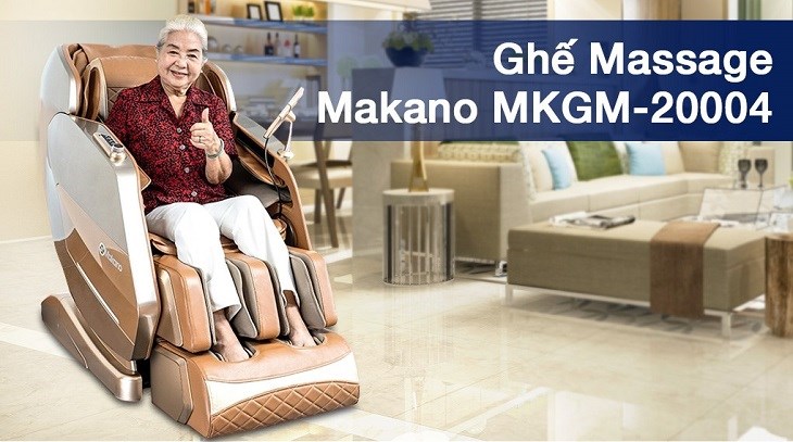 Ghế Massage Makano MKGM-20004 cao cấp có vẻ ngoài bắt mắt bởi sở hữu thiết kế hiện đại, sang trọng