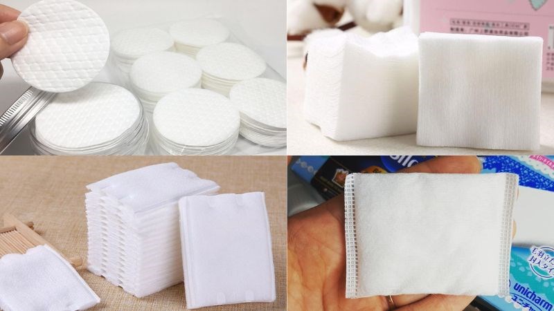 Bông tẩy trang có rất nhiều loại với hình dạng khác nhau