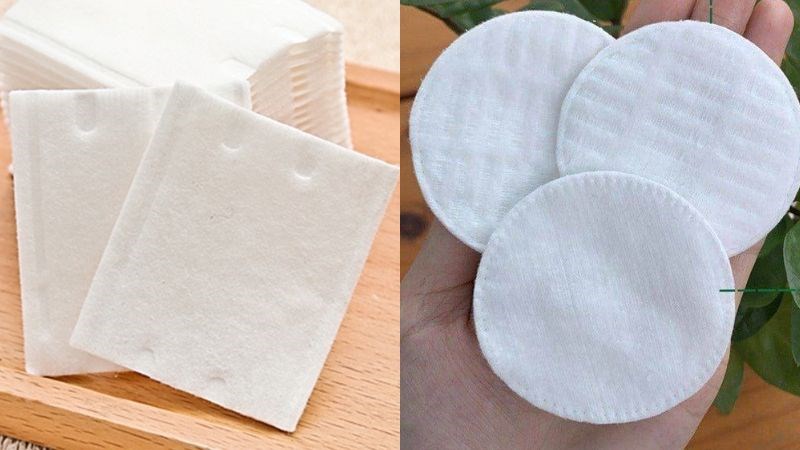 Bông tẩy trang nhiều lớp và bông tẩy trang 2 mặt