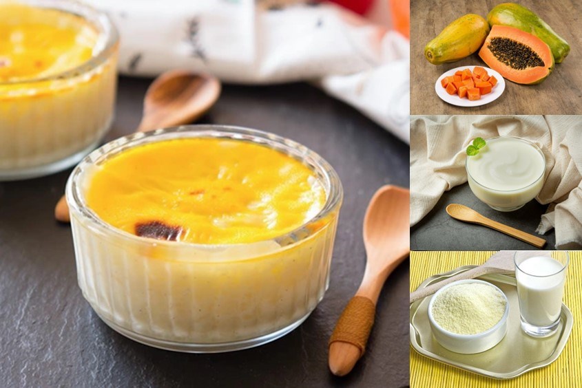 Cách làm pudding đu đủ cho bé