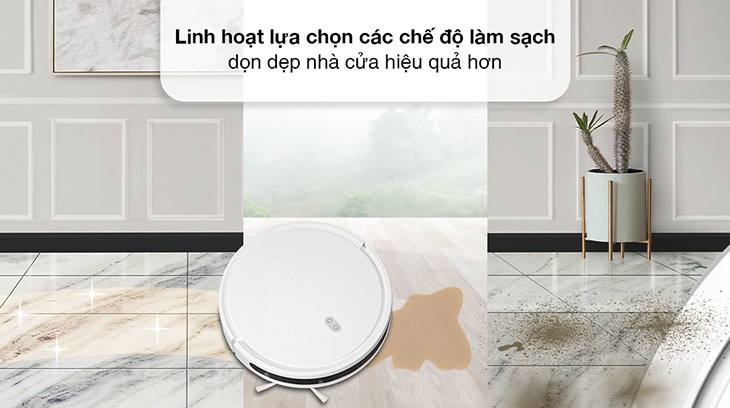 Robot hút bụi lau nhà Xiaomi Vacuum E10 với nhiều chế độ lau dọn giúp người dùng dễ dàng lựa chọn