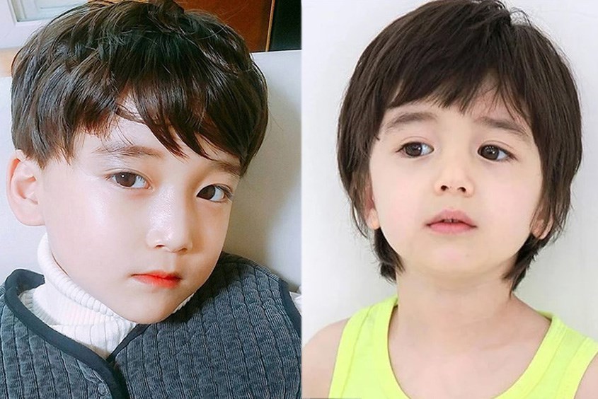 Khuôn mặt trẻ trở nên nổi bật hơn với kiểu tóc đầu nấm tỉa layer Kiểu tóc đầu nấm cho bé trai trở nên tinh nghịch