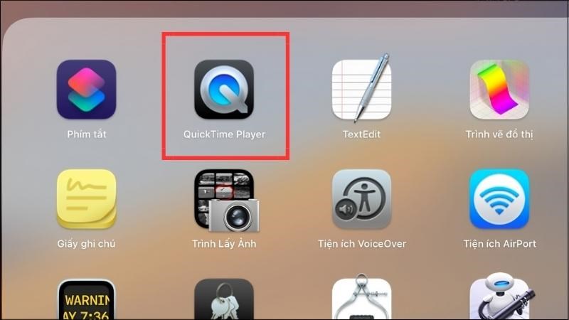 Khởi động Quicktime Player