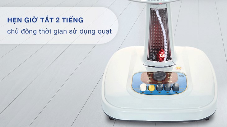 Quạt bàn Lifan B-398 được tích hợp tính năng hẹn giờ tối đa 2 tiếng giúp người dùng chủ động thời gian dùng quạt tốt hơn, nhất là vào ban đêm