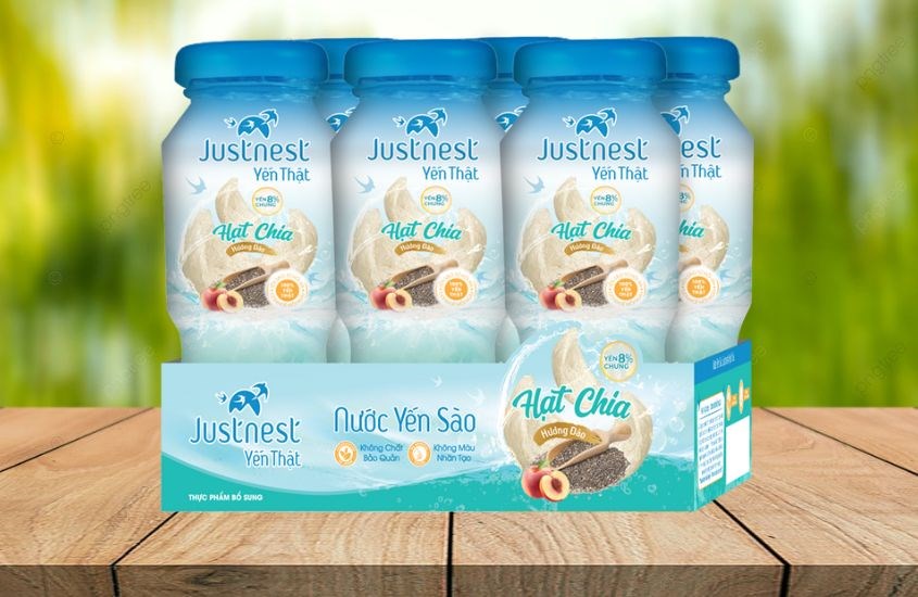 Nước yến thật Justnest hạt chia