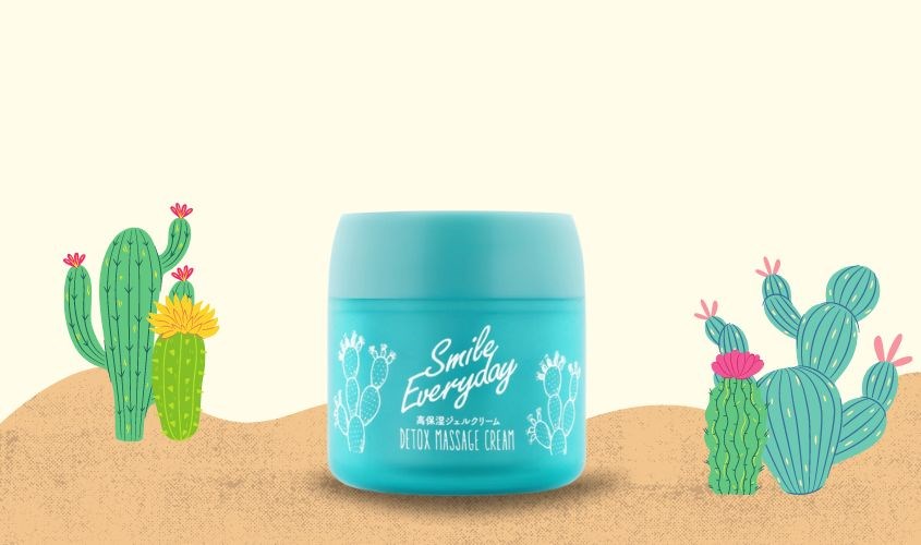 Kem thải độc da mặt SexyLook Cactus Massage Cream chiết xuất Xương Rồng 75 ml