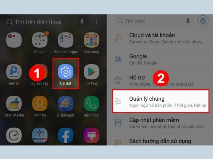 Bạn cần truy cập vào ứng dụng Cài đặt