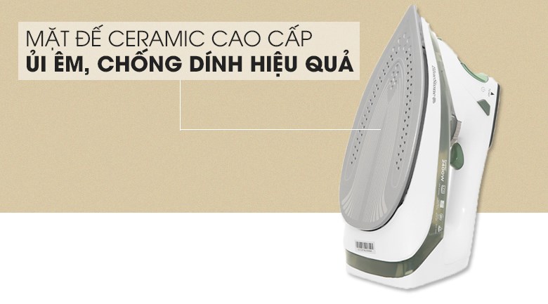 Mặt đế bàn ủi chống dính giúp lướt êm trên mọi bề mặt vải, hạn chế trầy xước quần áo Mặt đế bàn ủi chống dính giúp lướt êm trên mọi bề mặt vải, hạn chế trầy xước quần áo