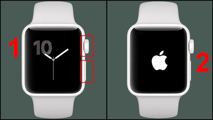 Bạn hãy reset Apple Watch bằng cách ấn nút cạnh đồng hồ