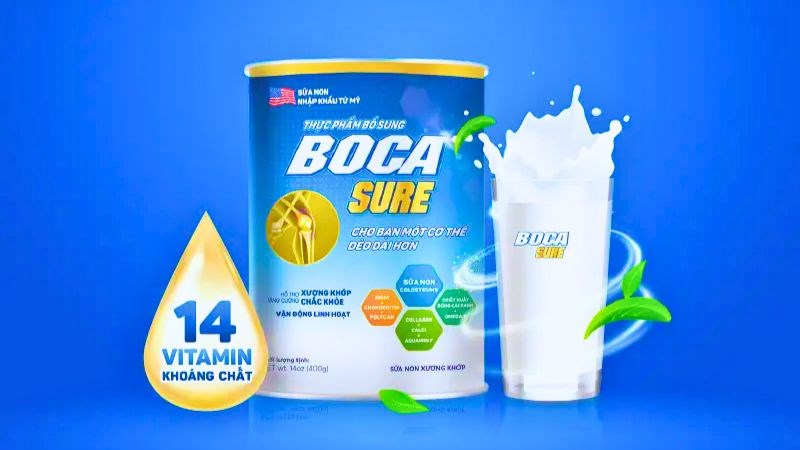 Sữa non Boca sure công thức vàng cho xương chắc khỏe