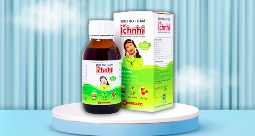  Siro Nam Dược Ích Nhi giảm ho, cảm và tiêu đờm 90 ml (từ 0 tháng) 