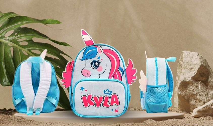 Balo cho bé mẫu giáo Smartkids Safari-Kyla B-004 xanh nhạt