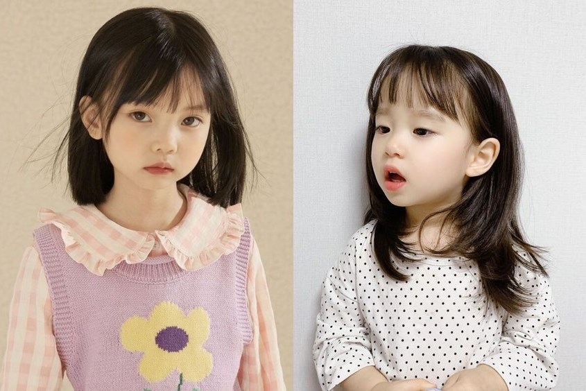 Kiểu tóc cho bé gái 2 tuổi mặt dài