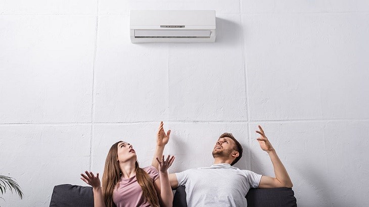 Máy lạnh không hoạt động nên không thể làm mát không gian