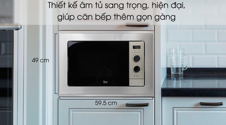 Lò vi sóng âm Teka MS 620 BIH 20 lít sở hữu thiết kế âm tủ sang trọng, nâng cấp không gian bếp