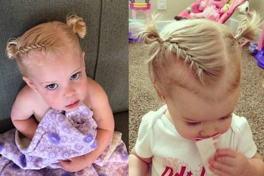 Kiểu tóc cho bé gái sơ sinh thật xinh xắn