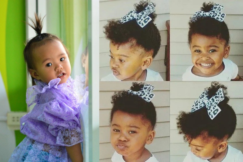 Kiểu tóc cho bé gái sơ sinh cá tính