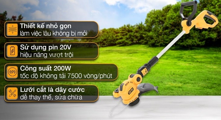 Nên kiểm tra toàn diện máy cắt cỏ pin Tolsen 87372 20V trước khi vận hành để đảm bảo an toàn